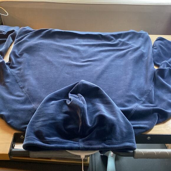 J. Crew Deep Blue Velour Pullover - Picture 7 of 7
